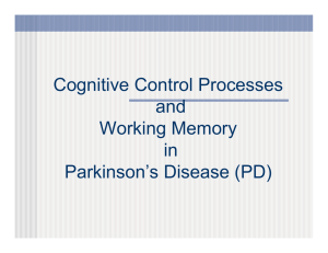 Cognitive Control Processes and Working Memory in