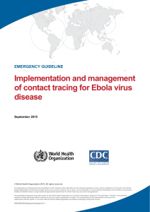 Implementation and management of contact tracing for Ebola virus disease