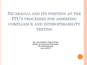 N ITU' ICARAGUA AND ITS POSITION AT THE S PROCESSES FOR ASSESSING