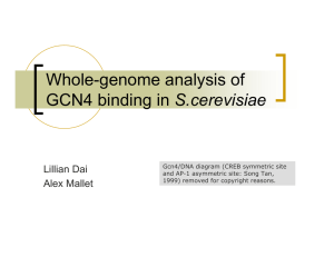 Whole-genome analysis of S.cerevisiae Lillian Dai