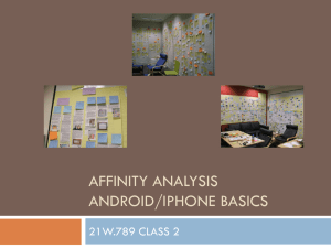 AFFINITY ANALYSIS ANDROID/IPHONE BASICS 21W.789 CLASS 2