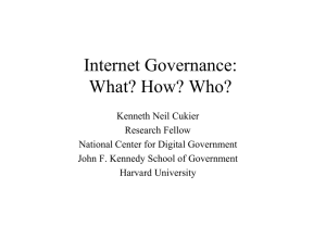 Internet Governance: What? How? Who?