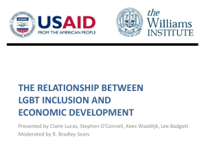 THE RELATIONSHIP BETWEEN LGBT INCLUSION AND ECONOMIC DEVELOPMENT