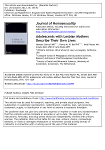 This article was downloaded by: [Nanette Gartrell] Publisher: Routledge