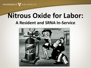 Nitrous Oxide for Labor: A Resident and SRNA In-Service