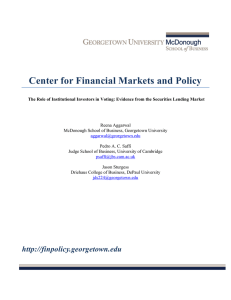 Center for Financial Markets and Policy