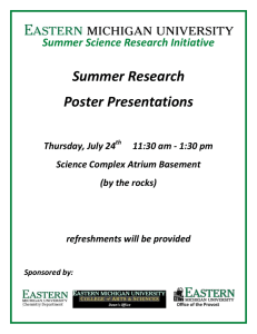 Summer Research Poster Presentations  Summer Science Research Initiative