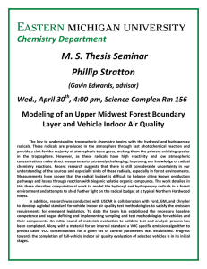 M. S. Thesis Seminar Phillip Stratton  Chemistry Department