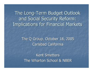 The Long-Term Budget Outlook and Social Security Reform: Implications for Financial Markets