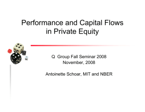 P f d C it l Fl Performance and Capital Flows