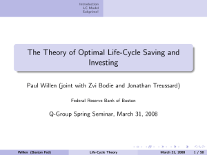 The Theory of Optimal Life-Cycle Saving and Investing