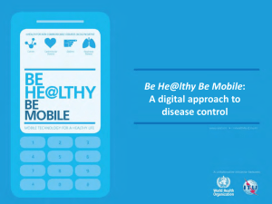 Be He@lthy Be Mobile A digital approach to disease control