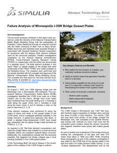 Abaqus Technology Brief Failure Analysis of Minneapolis I-35W Bridge Gusset Plates