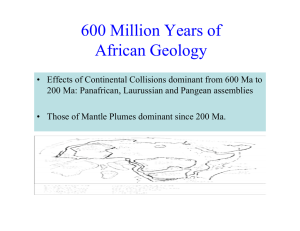 600 Million Years of African Geology
