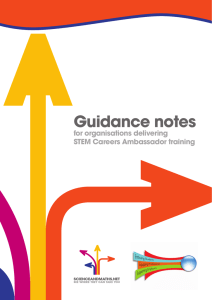 Guidance notes for organisations delivering STEM Careers Ambassador training