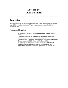 Lecture 16: Alex Rakhlin Description