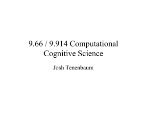 9.66 / 9.914 Computational Cognitive Science Josh Tenenbaum
