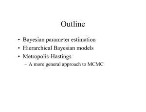 Outline • Bayesian parameter estimation • Hierarchical Bayesian models • Metropolis-Hastings