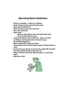 Operating Room Guidelines