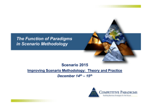 The Function of Paradigms in Scenario Methodology Scenario 2015