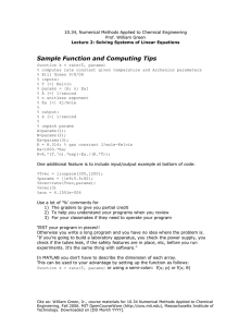 Sample Function and Computing Tips