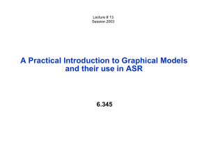 A Practical Introduction to Graphical Models and their use in ASR 6.345