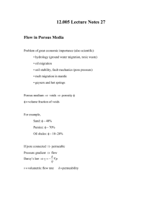 12.005 Lecture Notes 27  Flow in Porous Media