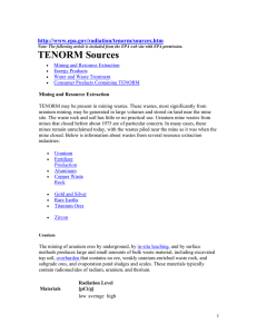 TENORM Sources