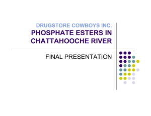 PHOSPHATE ESTERS IN CHATTAHOOCHE RIVER FINAL PRESENTATION DRUGSTORE COWBOYS INC.