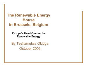 The Renewable Energy House in Brussels, Belgium By Teshamulwa Okioga