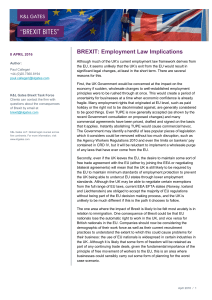 BREXIT: Employment Law Implications