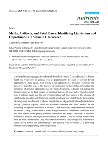 nutrients Myths, Artifacts, and Fatal Flaws: Identifying Limitations and