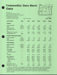 w Oats Sheet Commodity Data
