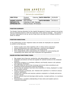 Student Catering Attendant