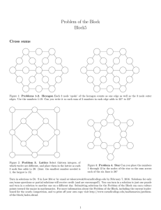 Problem of the Block Block5 Cross sums