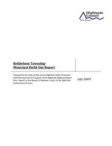 Bethlehem Township   Municipal Build­Out Report  