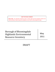 Borough of Bloomingdale Highlands Environmental Resource Inventory