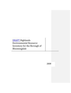 DRAFT  Highlands  Environmental Resource  Inventory for the Borough of 