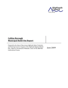 Califon Borough   Municipal Build­Out Report  