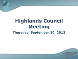 Highlands Council Meeting Thursday, September 20, 2012