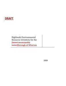DRAFT Highlands Environmental  Resource Inventory for the  [insert municipality 