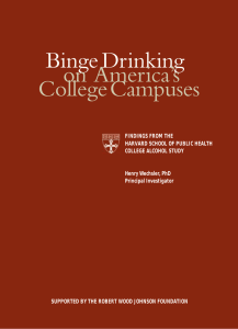 Binge Drinking on America’s College Campuses