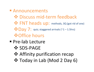  Announcements  Discuss mid‐term feedback  FNT heads up: Day 7: