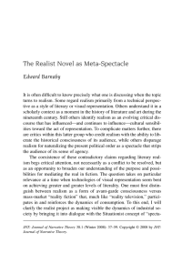 The Realist Novel as Meta-Spectacle Edward Barnaby