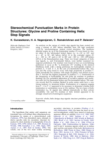 Stereochemical Punctuation Marks in Protein Structures: Glycine and Proline Containing Helix