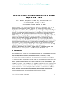 Fluid-Structure Interaction Simulations of Rocket Engine Side Loads Eric L. Blades