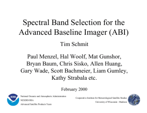 Spectral Band Selection for the Advanced Baseline Imager (ABI)