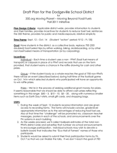 Draft Plan for the Dodgeville School District Fall 2011 Initiative