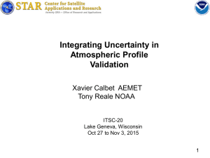 Integrating Uncertainty in Atmospheric Profile Validation Xavier Calbet  AEMET