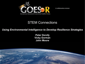 STEM Connections  Using Environmental Intelligence to Develop Resilience Strategies Peter Dorofy
